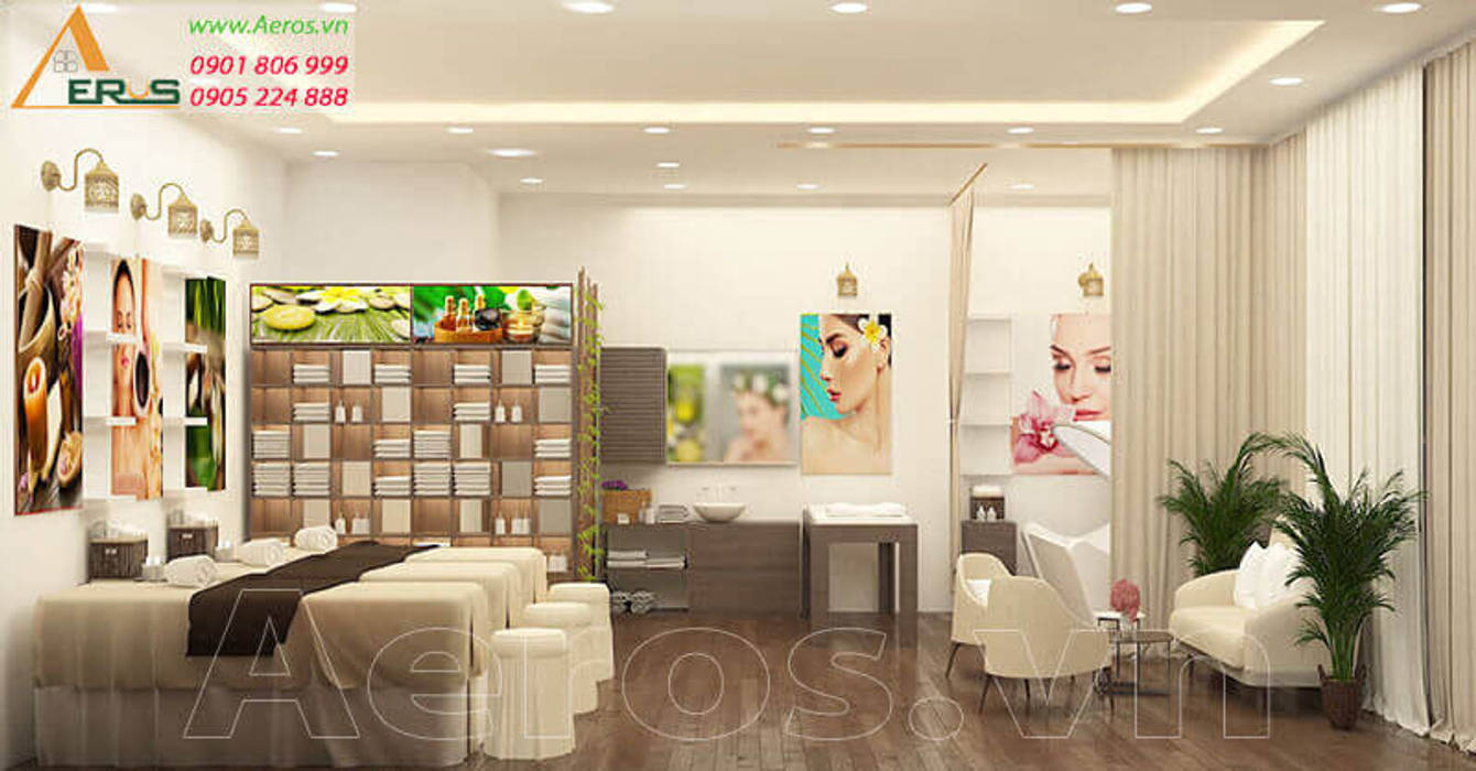 Thiet ke thi cong Thao Spa - Binh Chanh, xuongmocso1 xuongmocso1 Commercial spaces Offices & stores