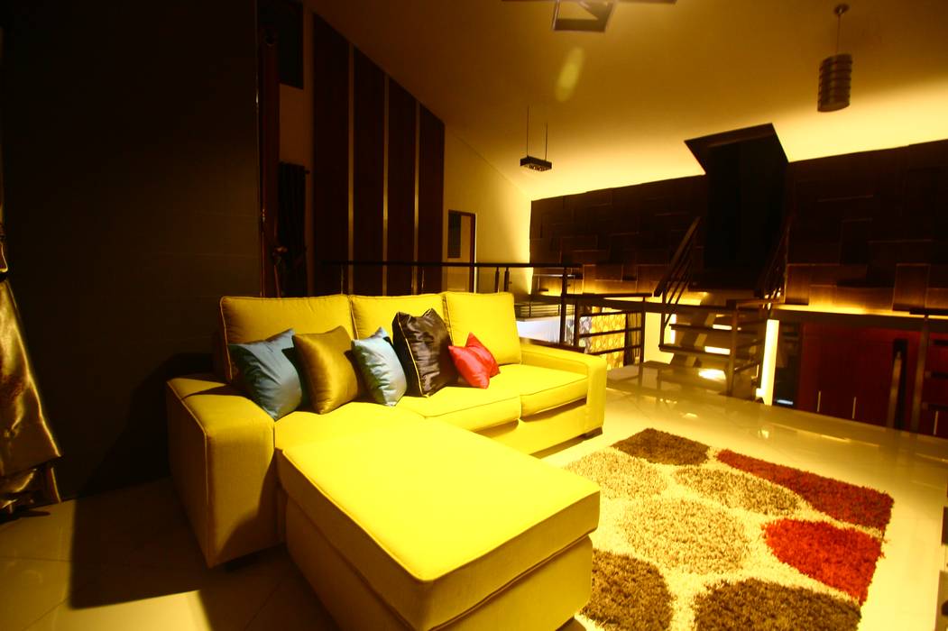 Romantic lounge & living room kota wisata cibubur, Exxo interior Exxo interior Media room