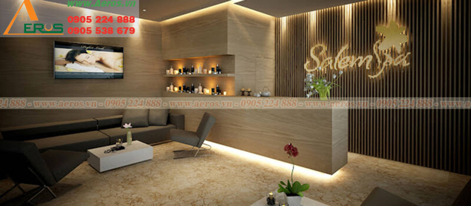 Thiet ke thi cong spa Salem - Quan 7, xuongmocso1 xuongmocso1 Espacios comerciales Oficinas y Tiendas