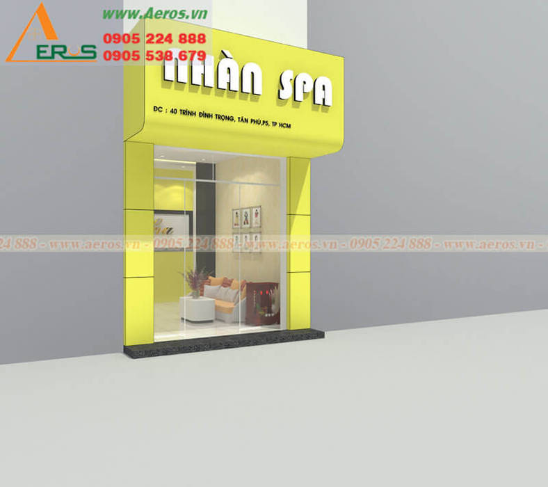 Thiet ke thi cong Nhan Spa - Tan Phu, xuongmocso1 xuongmocso1 Commercial spaces Offices & stores