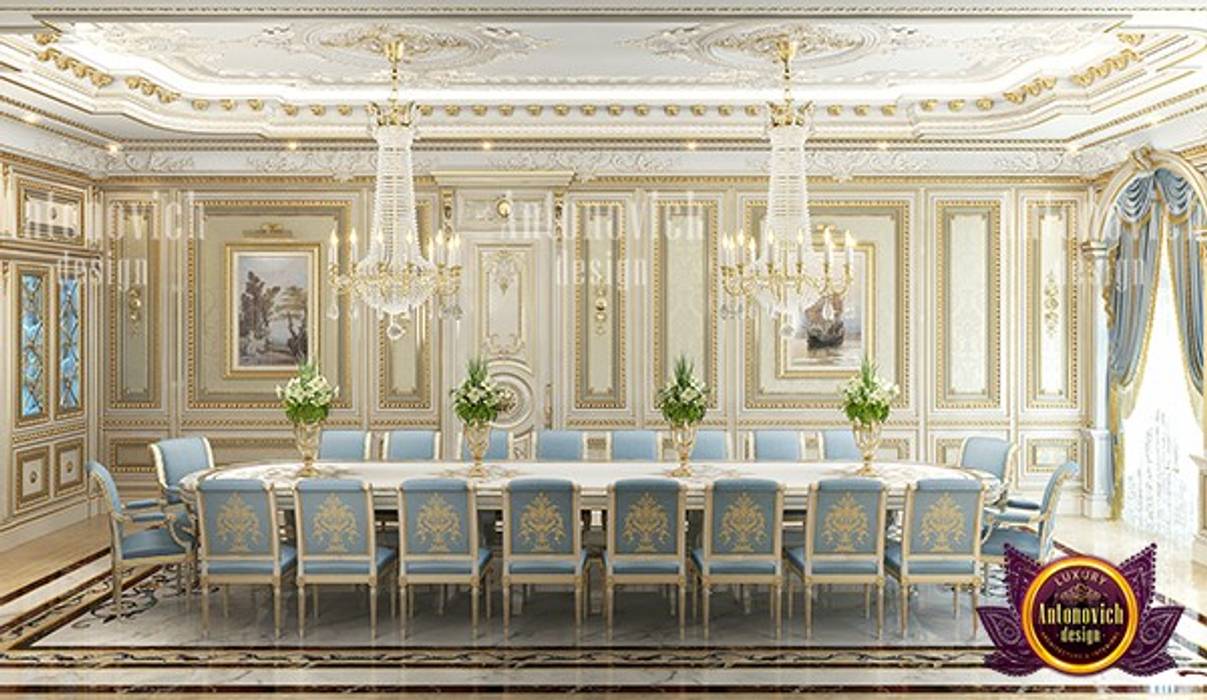 Unique Classical Dining Interior Design, Luxury Antonovich Design Luxury Antonovich Design