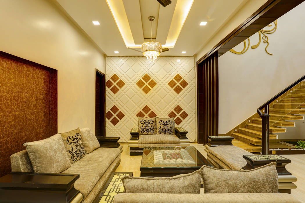 Residence Mr. Hardeep, Studio Ezube Studio Ezube غرفة المعيشة