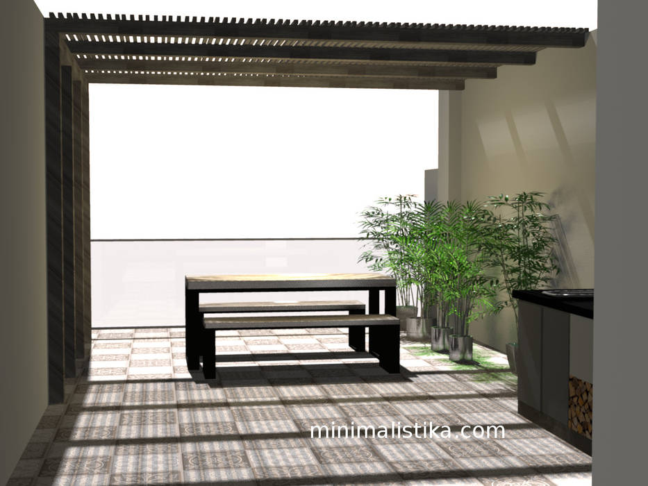 Terrazas con actitud, Minimalistika.com Minimalistika.com Minimalist balcony, veranda & terrace Solid Wood Multicolored