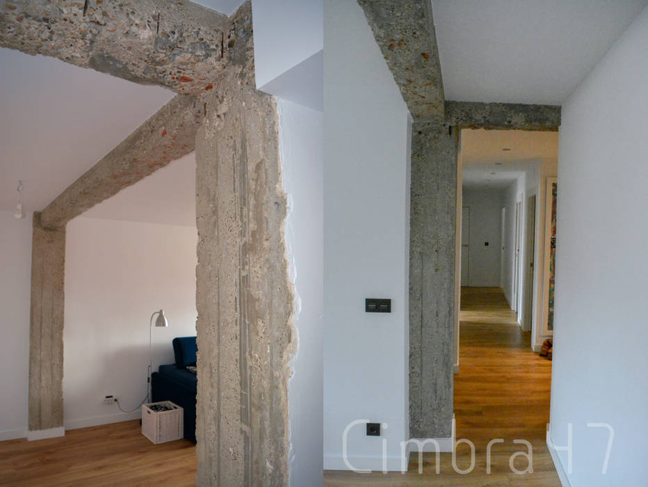 Proyecto, diseño y reforma de vivienda unifamiliar en Burgos, Cimbra47 Cimbra47 جدران