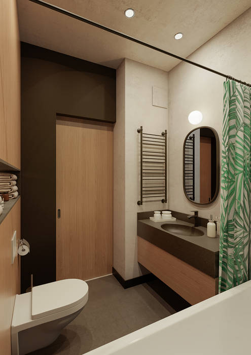 Квартира в Карасеозерском-2, Дизайн Студия 33 Дизайн Студия 33 Modern bathroom