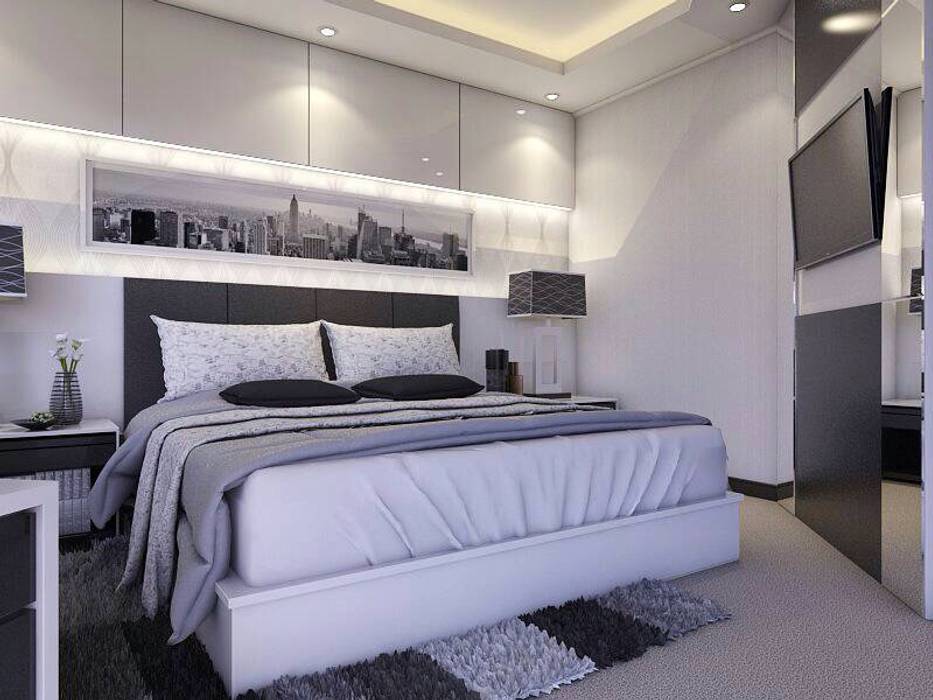 Apartemen Gading Mediterania Jakarta, Maxx Details Maxx Details Minimalist bedroom