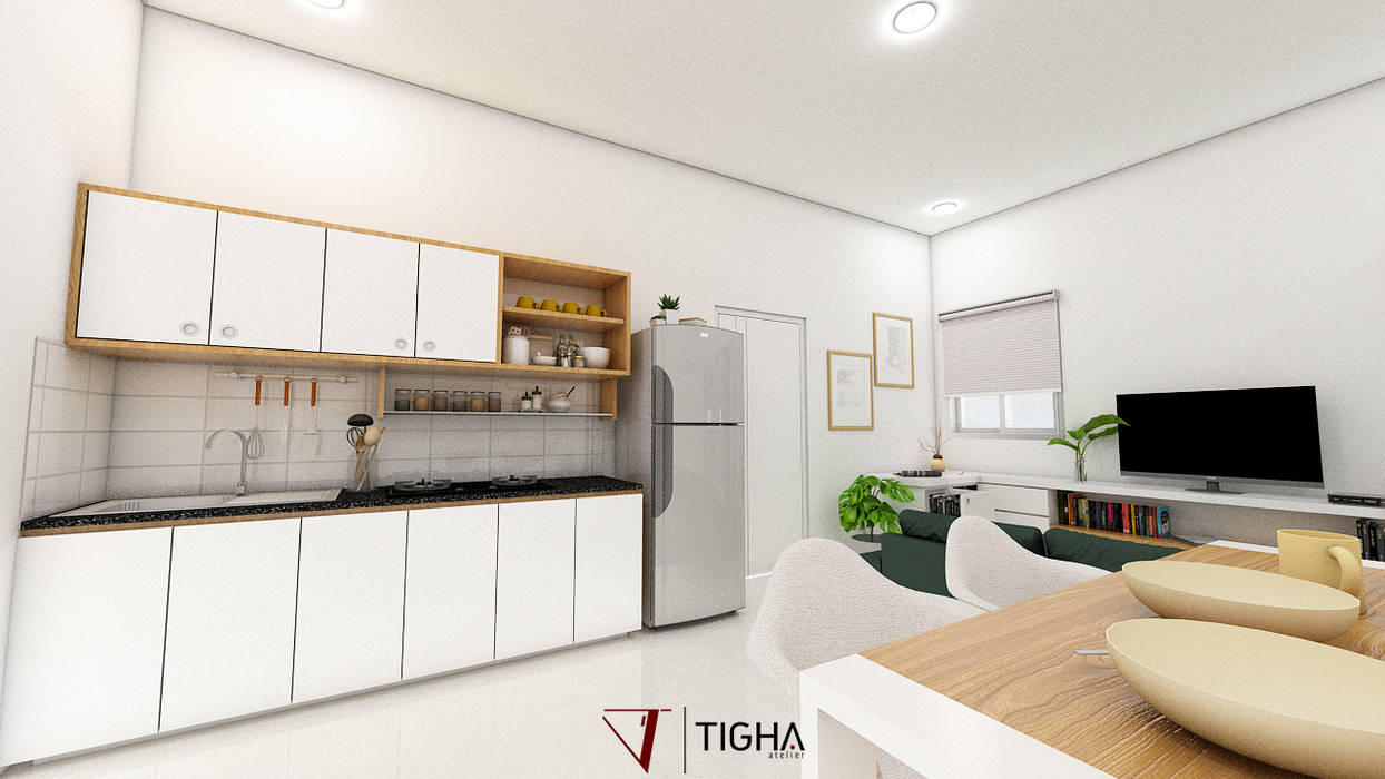 Interior Design TR Apartment, Tigha Atelier Tigha Atelier Małe kuchnie
