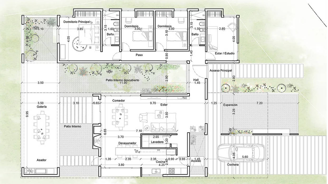 Diseño de Casa en Cañitas 01 por 1.61 Arquitectos, 1.61arquitectos 1.61arquitectos Modern houses