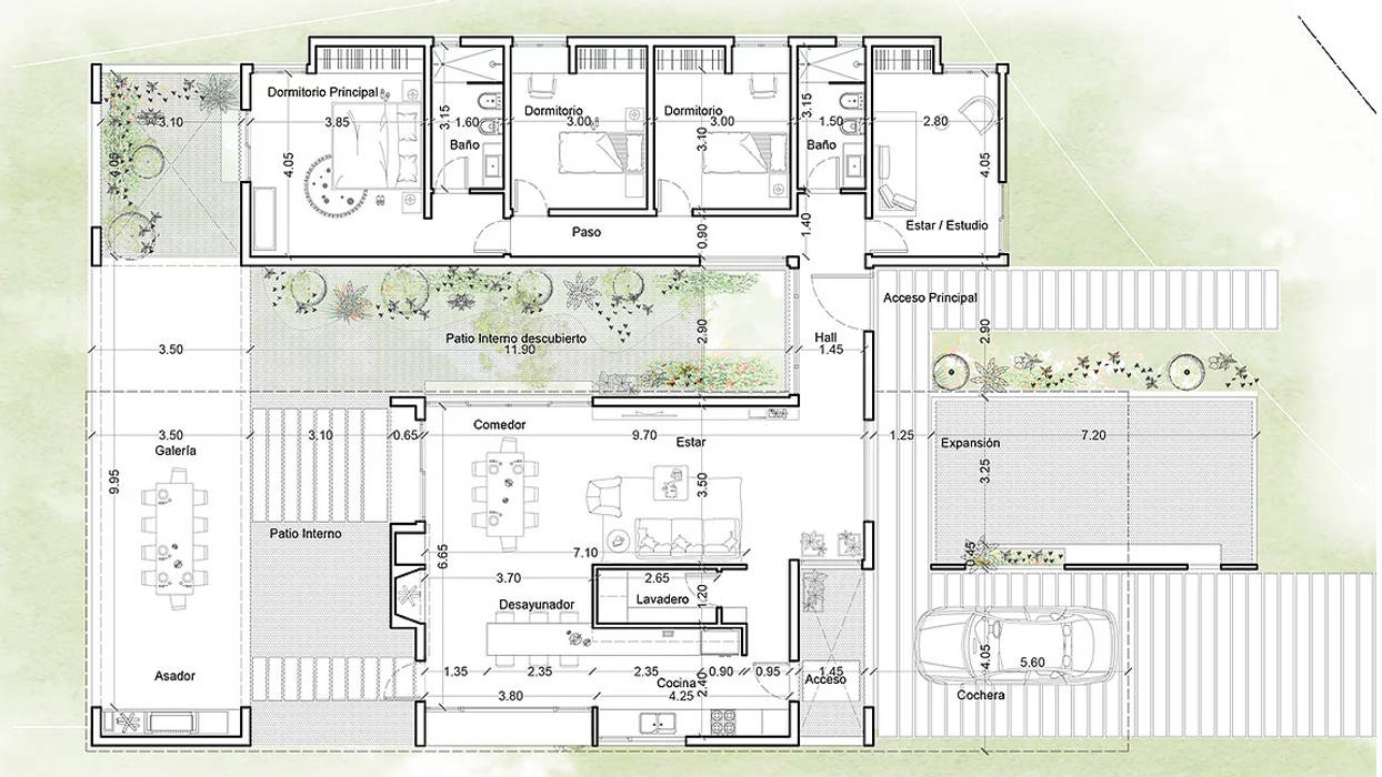 Diseño de Casa en Cañitas 01 por 1.61 Arquitectos, 1.61arquitectos 1.61arquitectos منازل