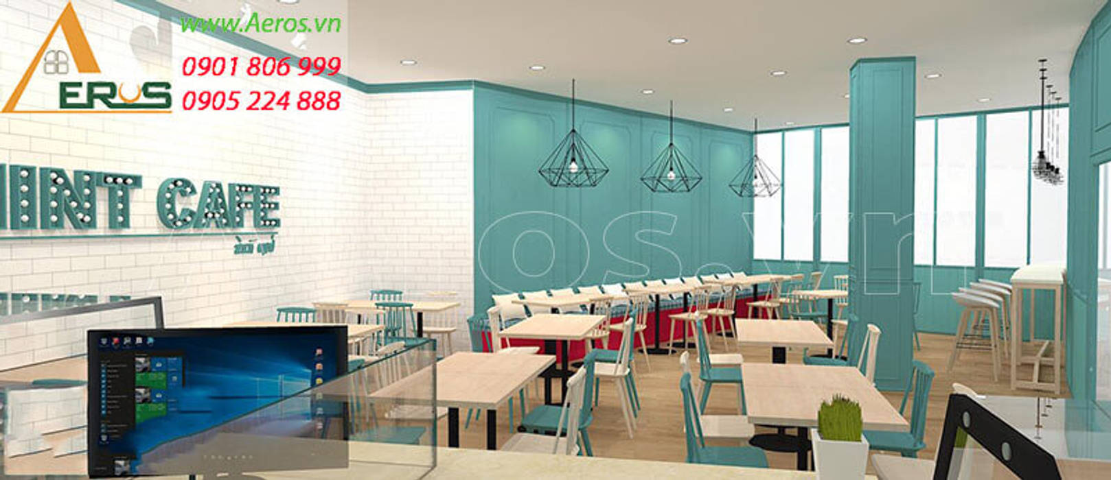 Thiet ke thi cong quan cafe Calm - Quan 5, xuongmocso1 xuongmocso1 Commercial spaces Offices & stores