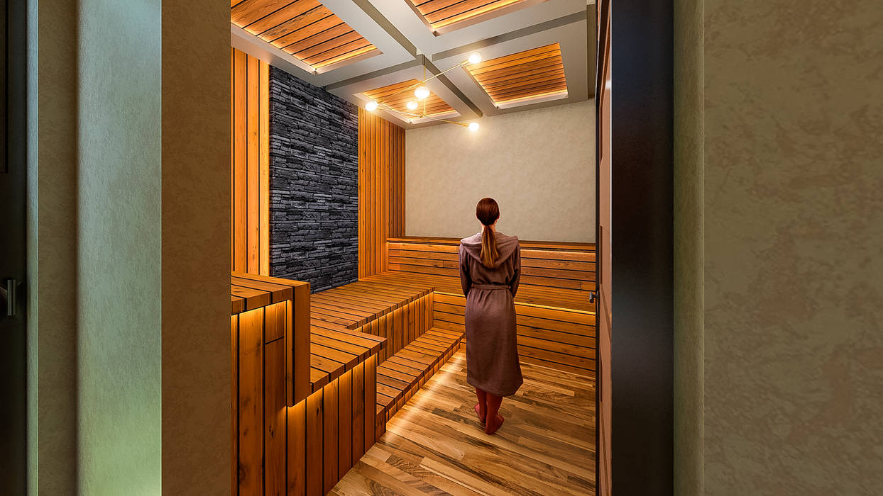 Sauna Vintark Estudio de Arquitectura Spas de estilo industrial