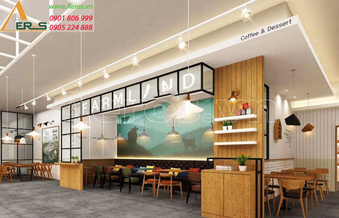 Thiet ke thi cong quan cafe Dessert Cafe -Quan 4, xuongmocso1 xuongmocso1 Commercial spaces Offices & stores