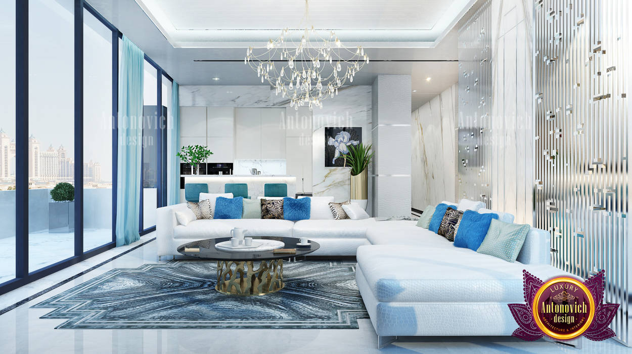 Spacious Calm Living Room, Luxury Antonovich Design Luxury Antonovich Design