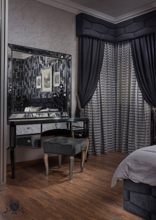 Ultra modern luxury bedroom Never be scared of black, NADIA .Gallery NADIA .Gallery บ้านและที่อยู่อาศัย ไม้ Wood effect ของใช้ในบ้าน