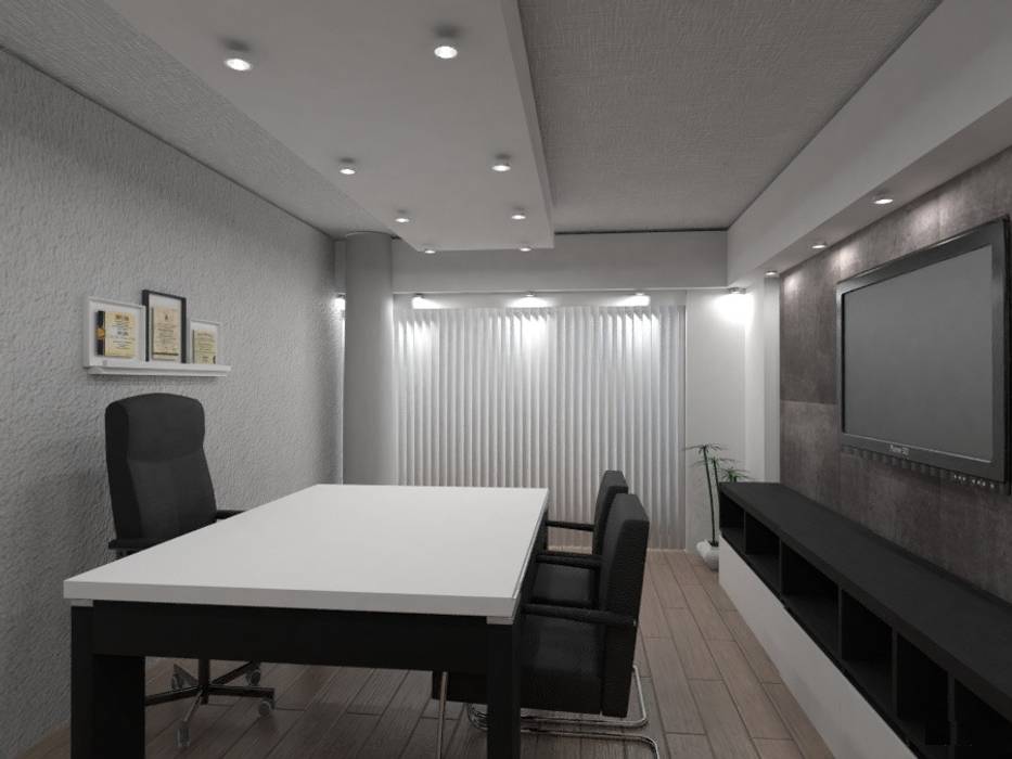 Oficinas - Microcentro Arquimundo 3g - Diseño de Interiores - Ciudad de Buenos Aires minimalista,sillon,oficina gerencial,mesa de trabajo,tv led,cortinas,palmeras