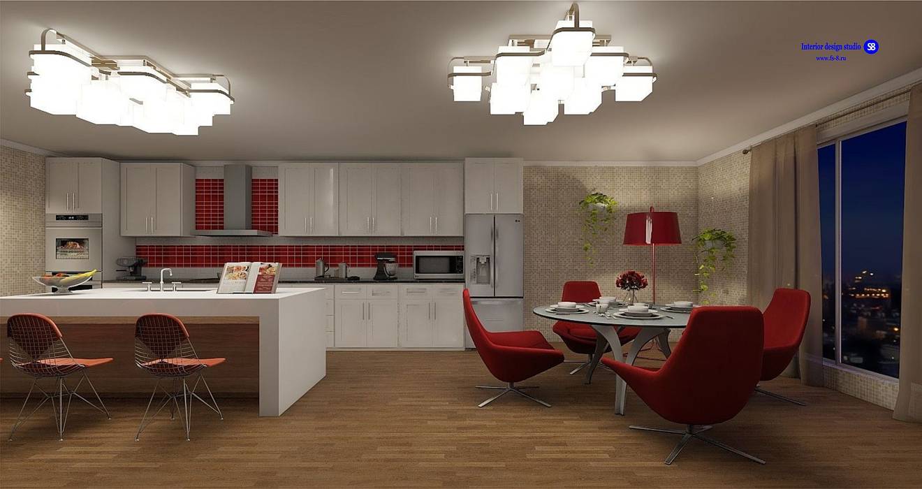 Kitchen (contemporary style) 'Design studio S-8' Kitchen interiordesign,,kitchendesign,,kitchen