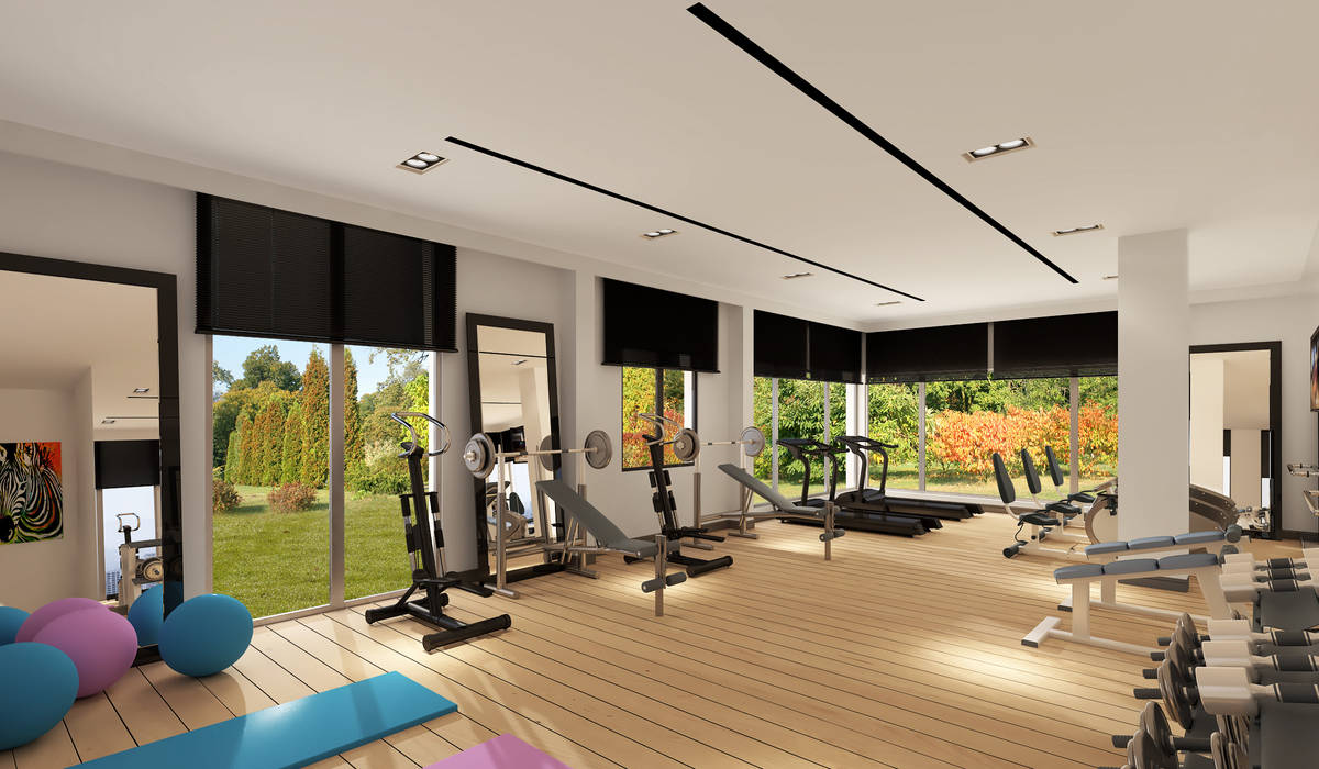 Fitness Salonu Mimayris Proje ve Yapı Ltd. Şti. Modern Fitness Odası Ahşap-Plastik Kompozit spor,fitness,Fitness Odası