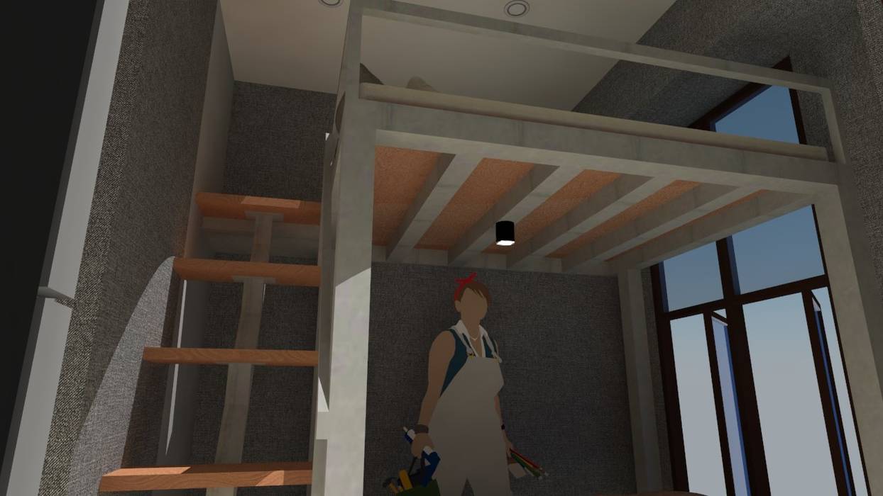 Loft Bed - Studio Size Apartment , Tatami design Tatami design