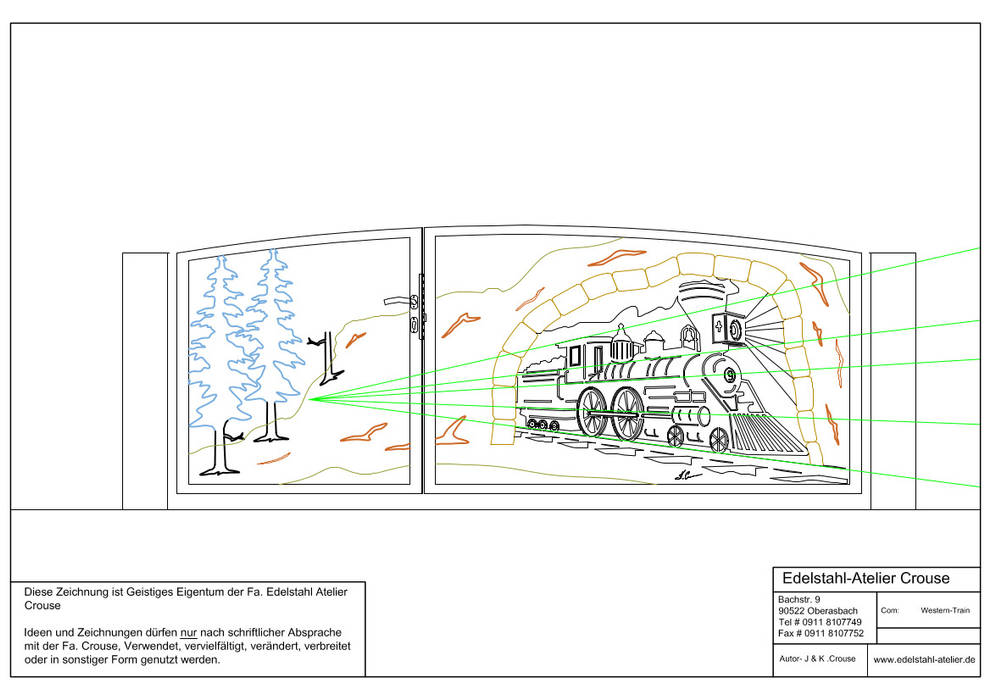 Planung 1 Edelstahl Atelier Crouse: