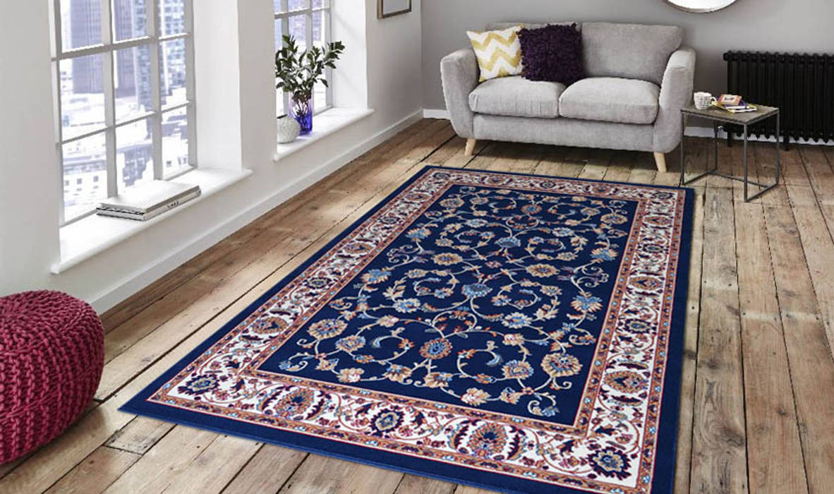 Tappeto PERSIAN-2079-BLUE Webtappeti Soggiorno classico Tessuti Ambra/Oro tappeto classico,tappeto blu,Accessori & Decorazioni