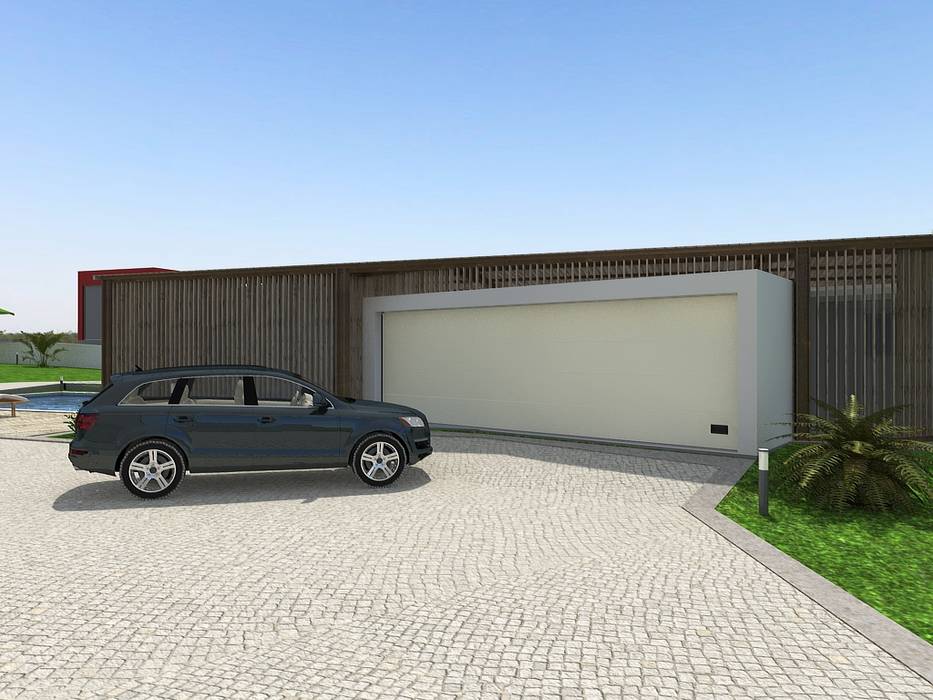 Moradia em Touguinhó, Arqvoid - Arquitetura e Serviços, Lda. Arqvoid - Arquitetura e Serviços, Lda. Garage Doors