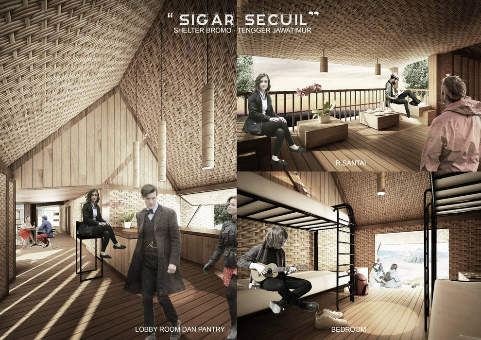 SIGAR SECUIL SHELTER, midun and partners architect midun and partners architect Ruang Komersial Ruang Komersial