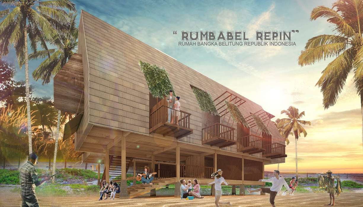 RUMBABEL REPIN HOMESTAY, midun and partners architect midun and partners architect Espacios comerciales Hoteles