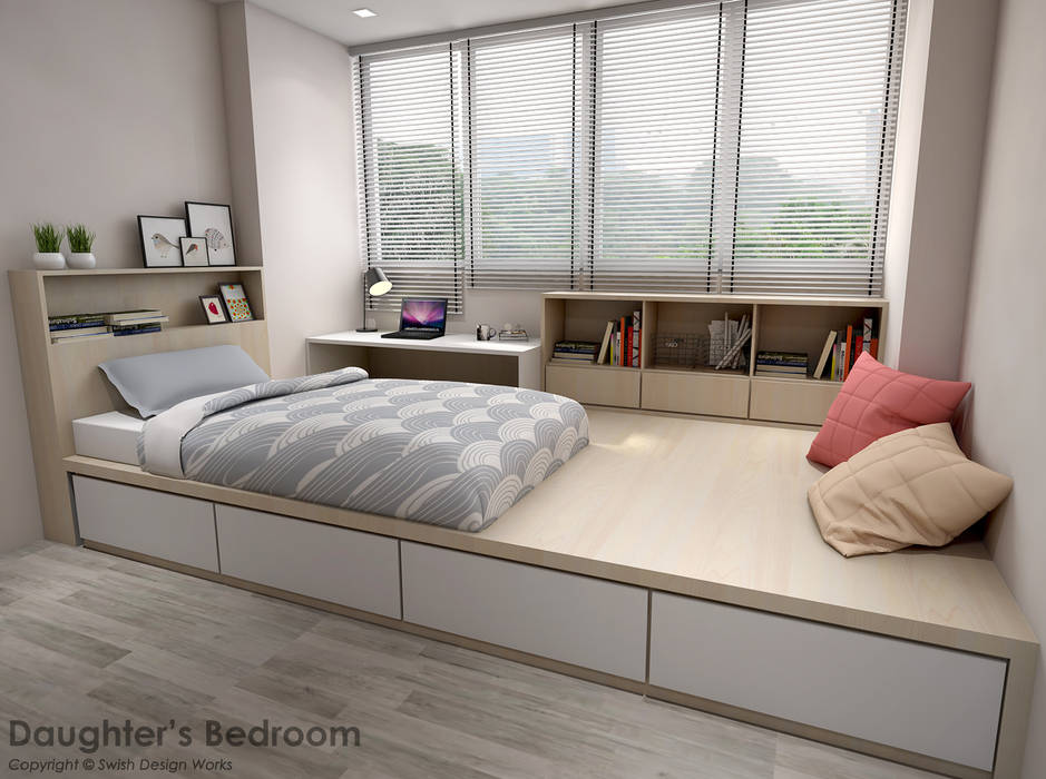 Serangoon Central, Swish Design Works Swish Design Works Kamar Tidur Gaya Skandinavia