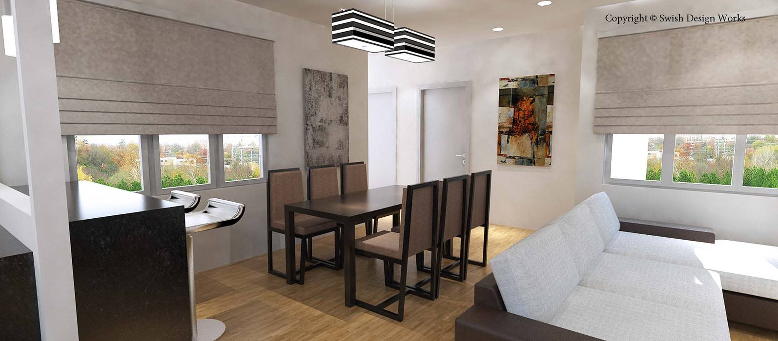 Typical HDB flat, Swish Design Works Swish Design Works Dining room