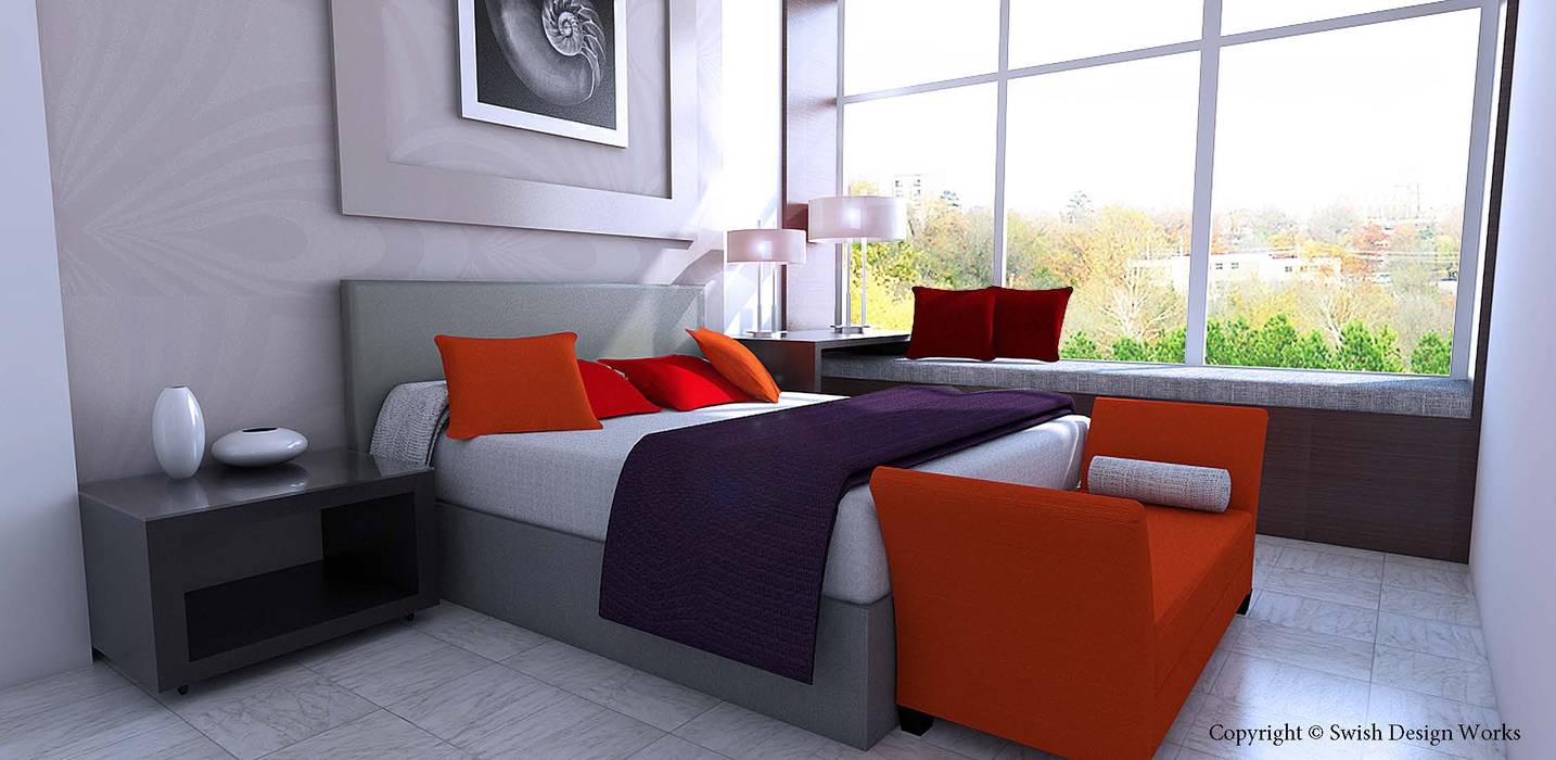 Typical HDB flat, Swish Design Works Swish Design Works Small bedroom
