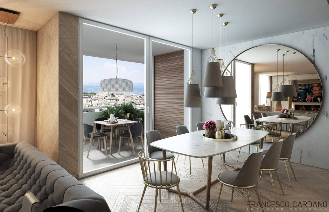 GIULIETTA APARTMENT, FRANCESCO CARDANO Interior designer FRANCESCO CARDANO Interior designer غرفة السفرة