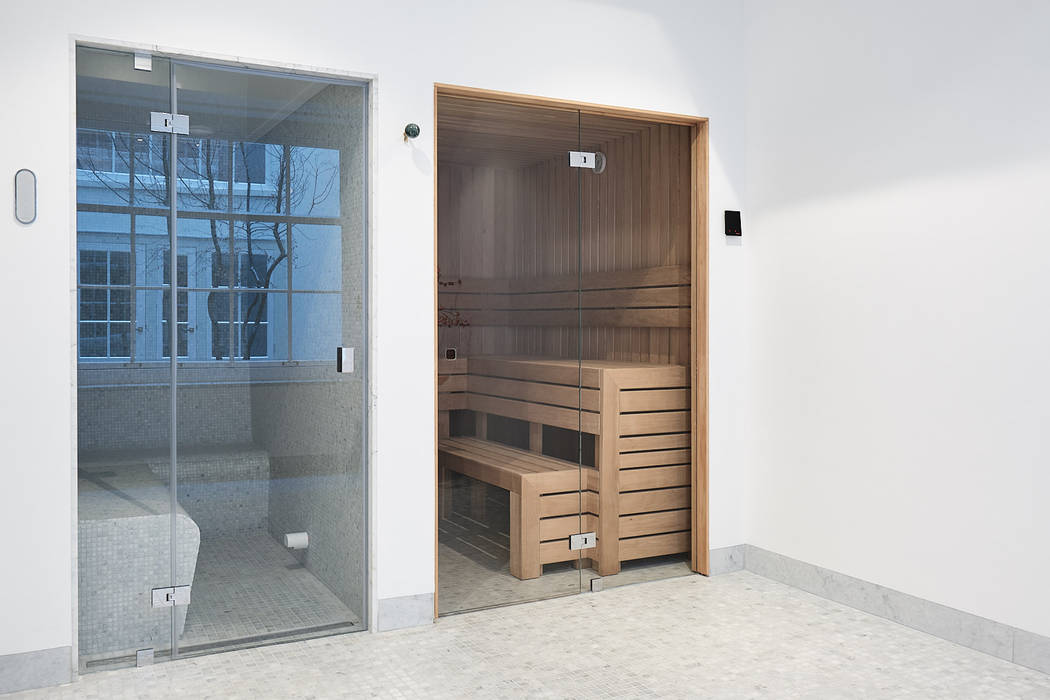 Sauna en stoomcabine homify Moderne spa's ​sauna,stoomcabine