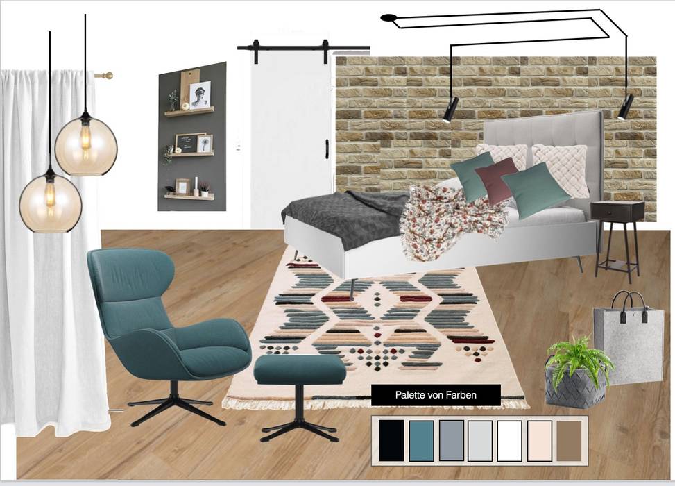 Wohnung. Berlin. Mitte. 2018-2019/ Homestyling/ReDesign, NK-Line NK-Line Scandinavian style bedroom
