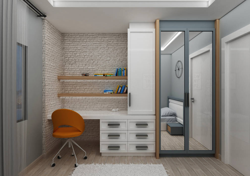 UG Dairesi , PRATIKIZ MIMARLIK/ ARCHITECTURE PRATIKIZ MIMARLIK/ ARCHITECTURE Teen bedroom