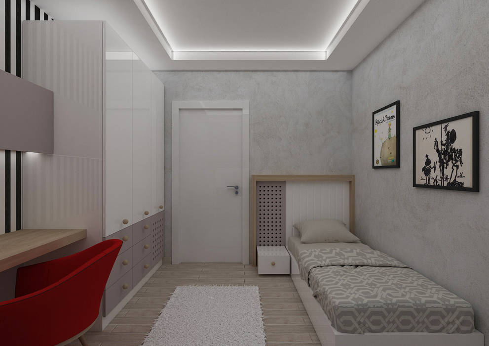 UG Dairesi , PRATIKIZ MIMARLIK/ ARCHITECTURE PRATIKIZ MIMARLIK/ ARCHITECTURE Teen bedroom