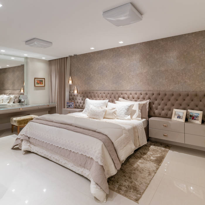 Moderno Papel De Parede Para Quarto De Casal - Construção e Remodelações
