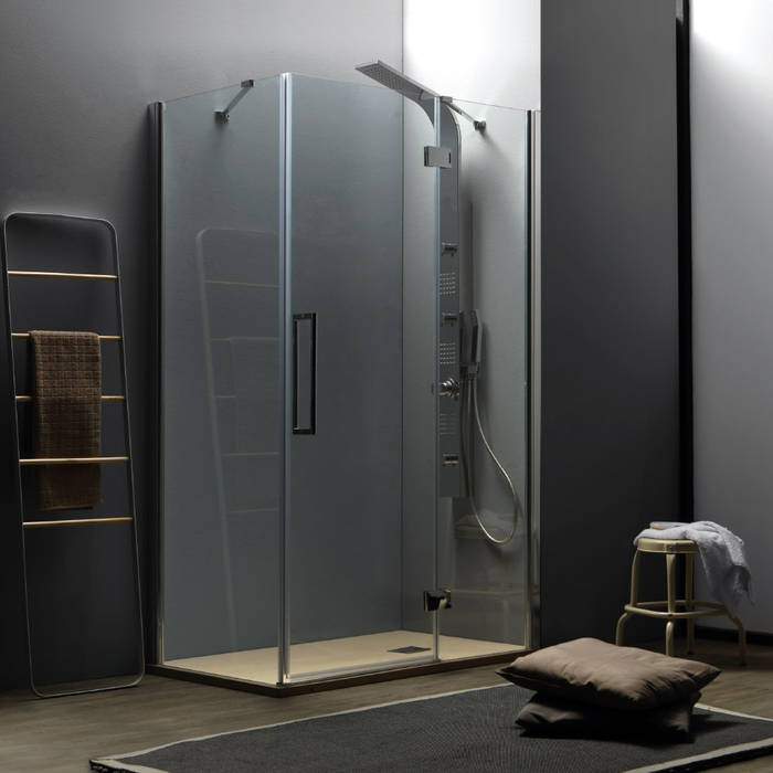 EVOLUTION BIG - Box doccia con porta a battente e lato fisso Maison Plus Srl Bagno moderno box doccia,porte a battente,Vasche & Docce