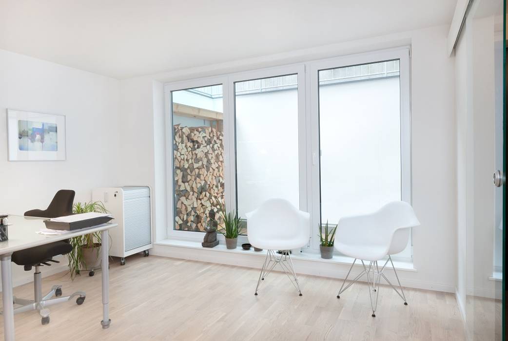 Büro talbauhaus gmbh moderne arbeitszimmer weiß homify
