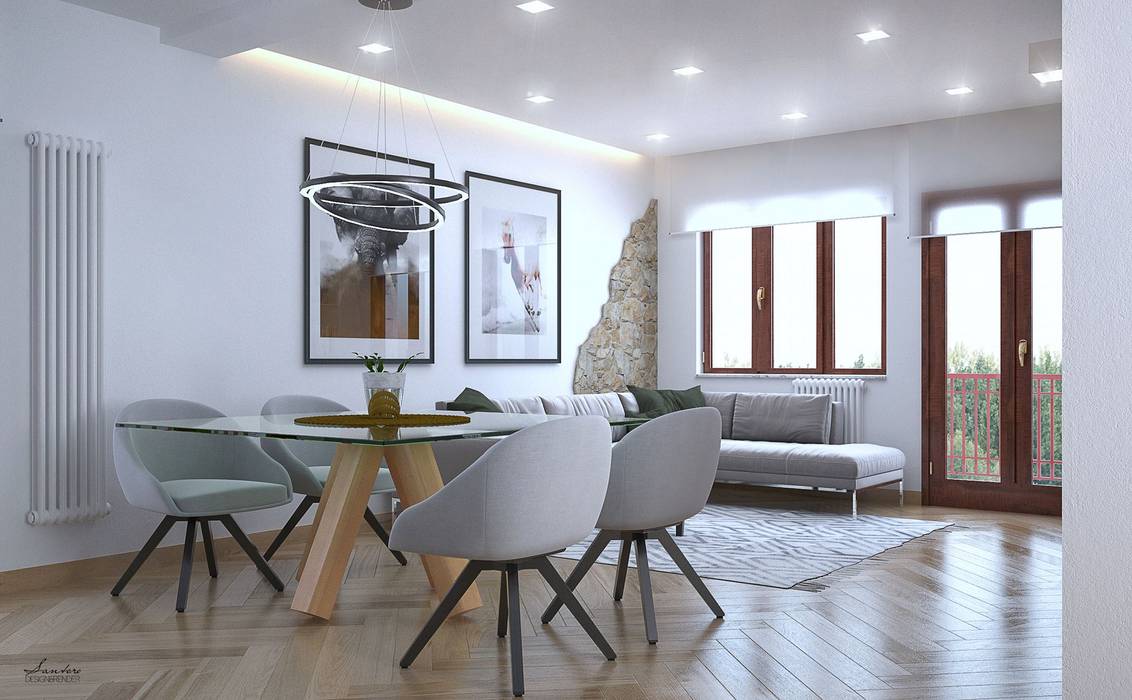 Zone giorno - Design & Render, Santoro Design Render Santoro Design Render Modern living room