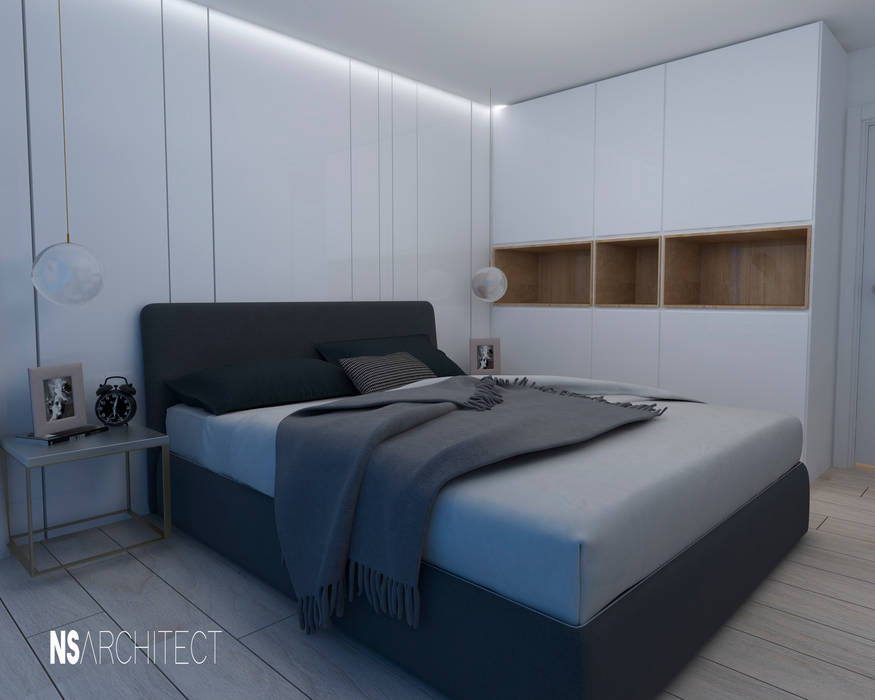 Vivienda promocional. Diseño e imagenes promocionales. , Ns Architect Ns Architect Small bedroom Wood-Plastic Composite