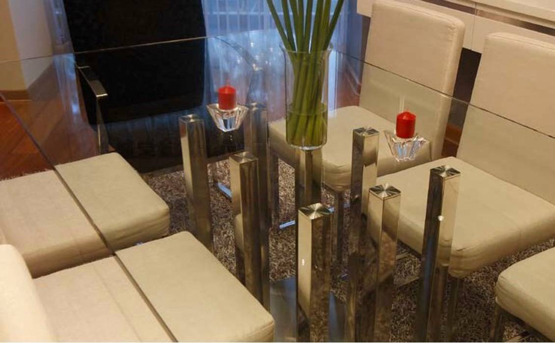 Diseño de Comedor Diseño Global by Romi Estrada Comedores de estilo moderno comedor,mesas de comedor,mesas en acero,diseño de comedores
