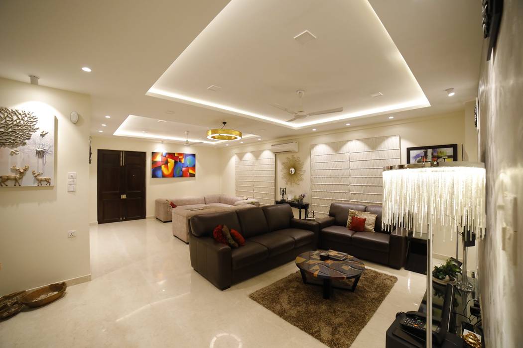 LIVING ROOM Rashi Agarwal Designs Minimalist living room Plywood Concepts of Living,Interior Living Idea,Living interior,Amazing LIving Room