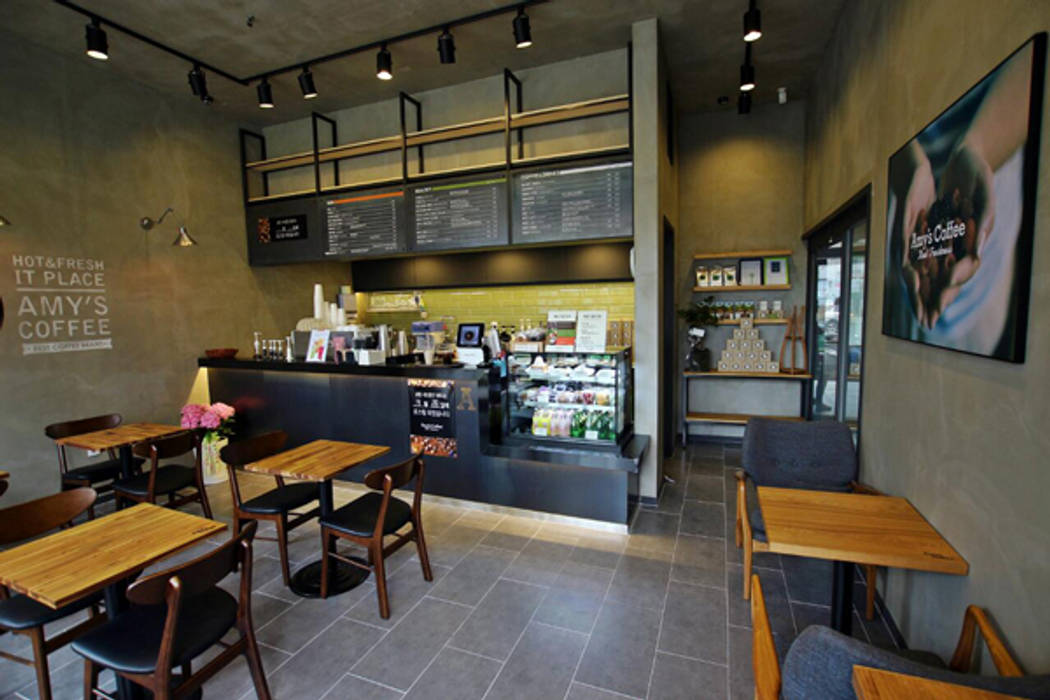 Amy's coffee 검단점, 모노웍스 모노웍스 Commercial spaces Tiles Bars & clubs