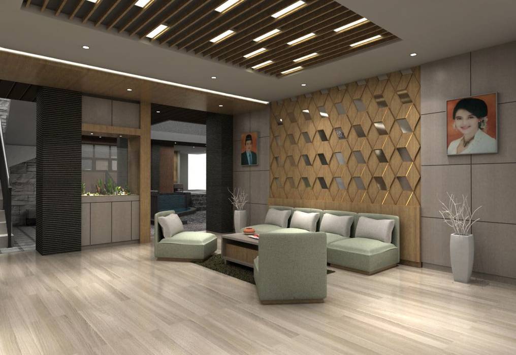 Lobby Guest House Bandung, Maxx Details Maxx Details Ruang Keluarga Modern Sofas & armchairs
