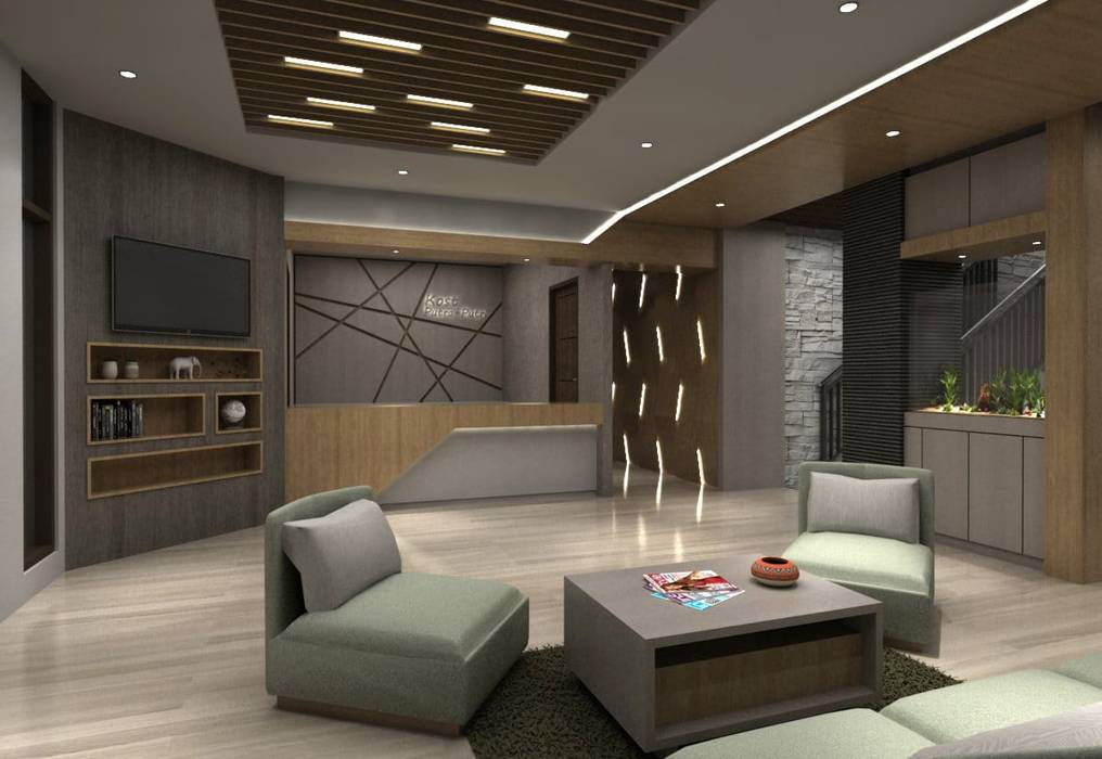 Lobby Guest House Bandung, Maxx Details Maxx Details Ruang Keluarga Modern Lighting