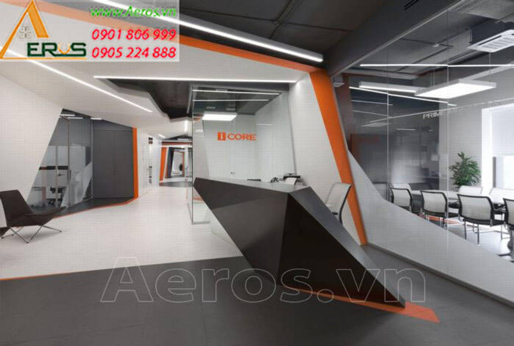 Thiet ke thi cong noi that van phong Icore - Quan 2, xuongmocso1 xuongmocso1 Commercial spaces Offices & stores