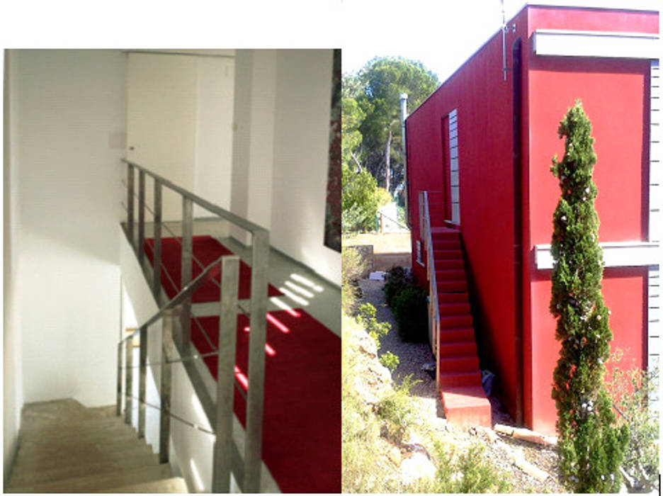 Asiento de la casa SO i Oeste – Zona Yin Arpa'Studio Arquitectura y Feng Shui Escaleras