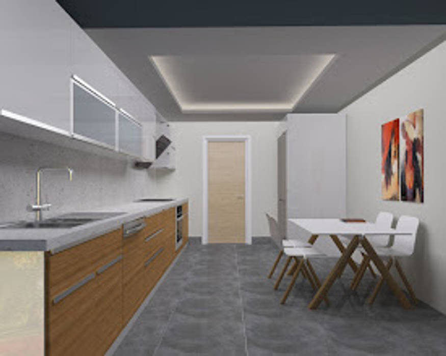 Antalya Lara daire, ASN İç Mimarlık ASN İç Mimarlık Kitchen units Wood Wood effect