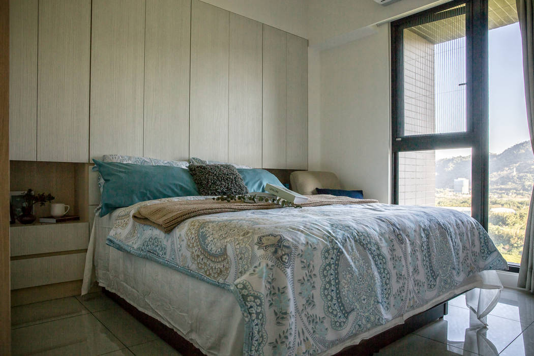 恬靜鄉村-沐嵐 富亞室內裝修設計工程有限公司 Small bedroom لکڑی Wood effect