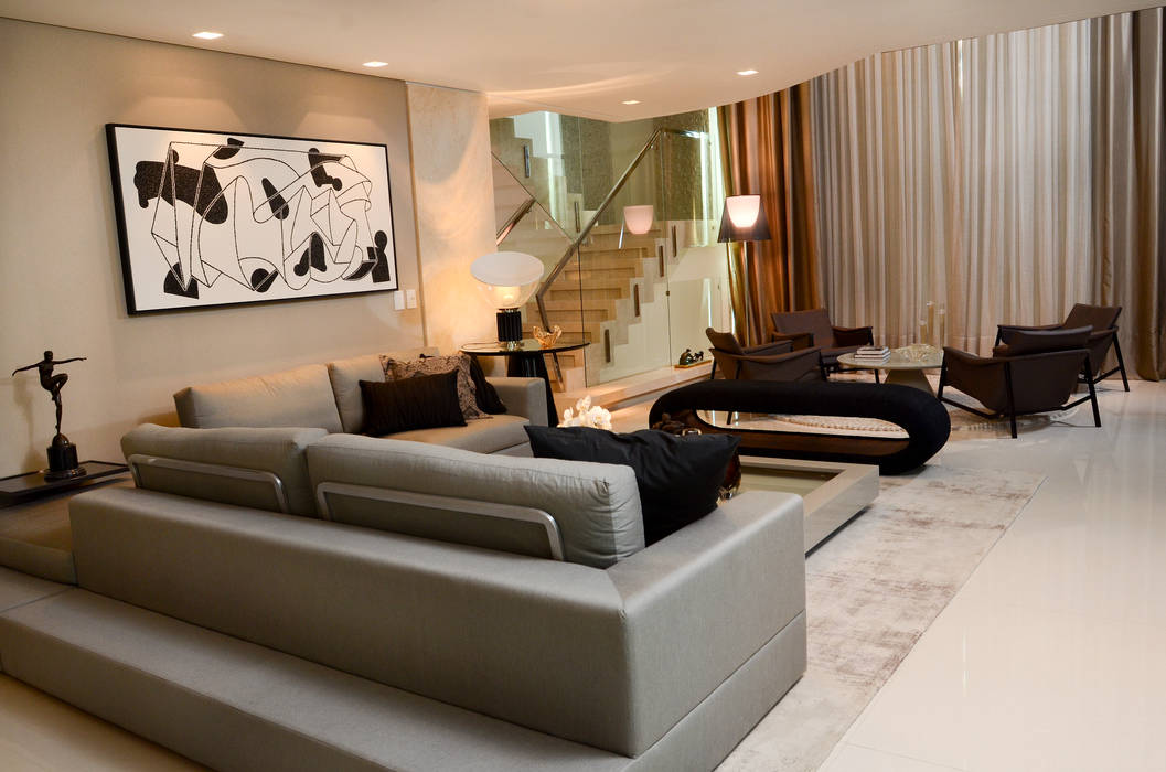 Casa Salas De Estar Modernas Por Interart Arquitetura Moderno Homify